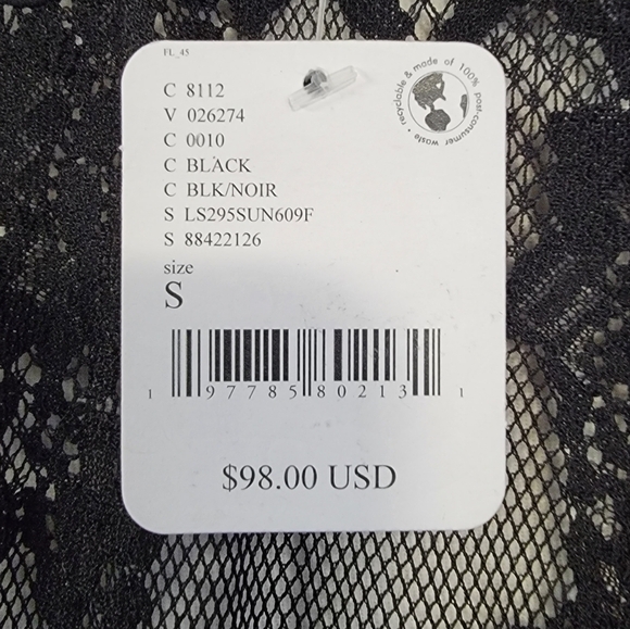 Free people Chic Black Lace Dress with Polka Dots NWT - Picture 2 of 12